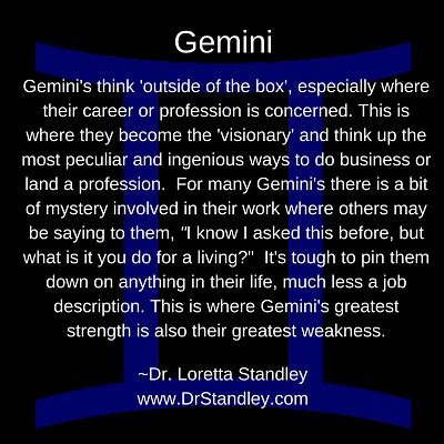 gemini horoscope dr standley
